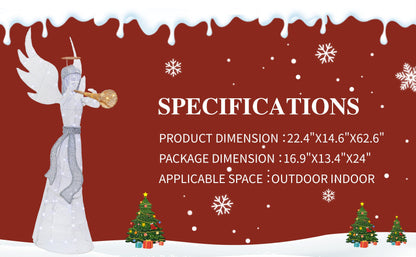 sobaniilowholesale Christmas Standing Angel 3D Extra Large Light Holiday Display Family Set (7729628446896)