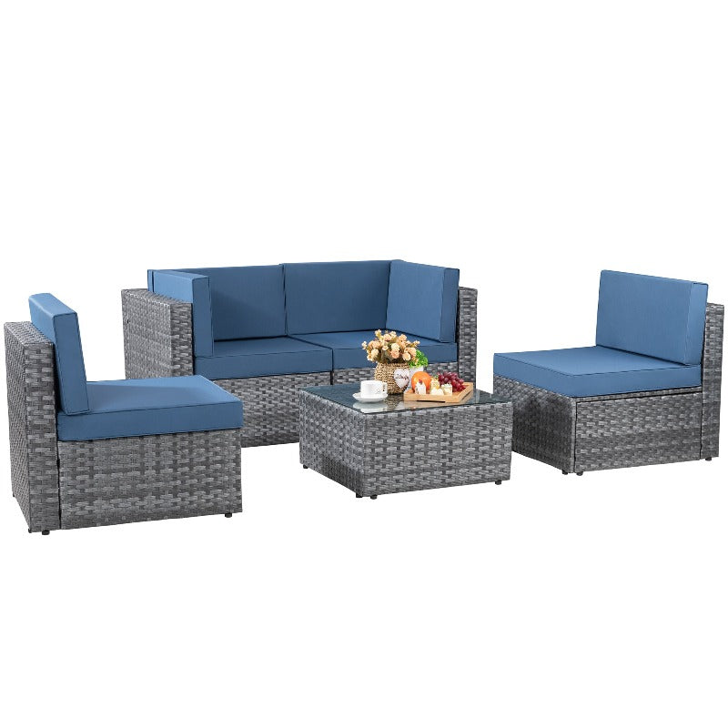 sobaniilowholesale Patio Furniture 5 Pieces Outdoor Sectional Sofas