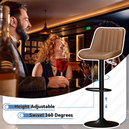 sobaniilowholesale Bar Stools Set of 2,Adjustable Leather Counter Height with High Backrest,Bar Chairs for Kitchen Island Dining¡ê?Room Bar (7562958831792)