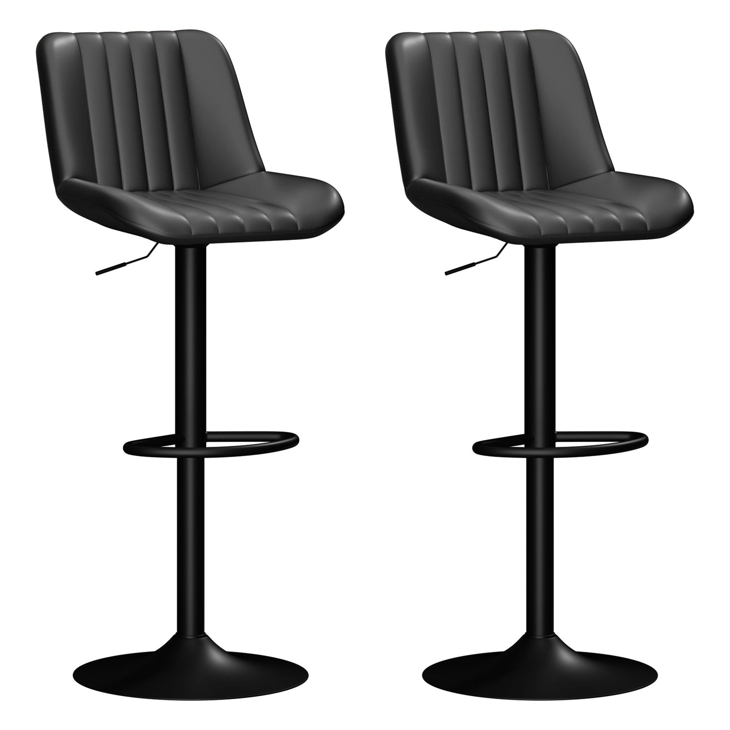 sobaniilowholesale Bar Stools Set of 2,Adjustable Leather Counter Height with High Backrest,Bar Chairs for Kitchen Island Dining¡ê?Room Bar (7562958831792)