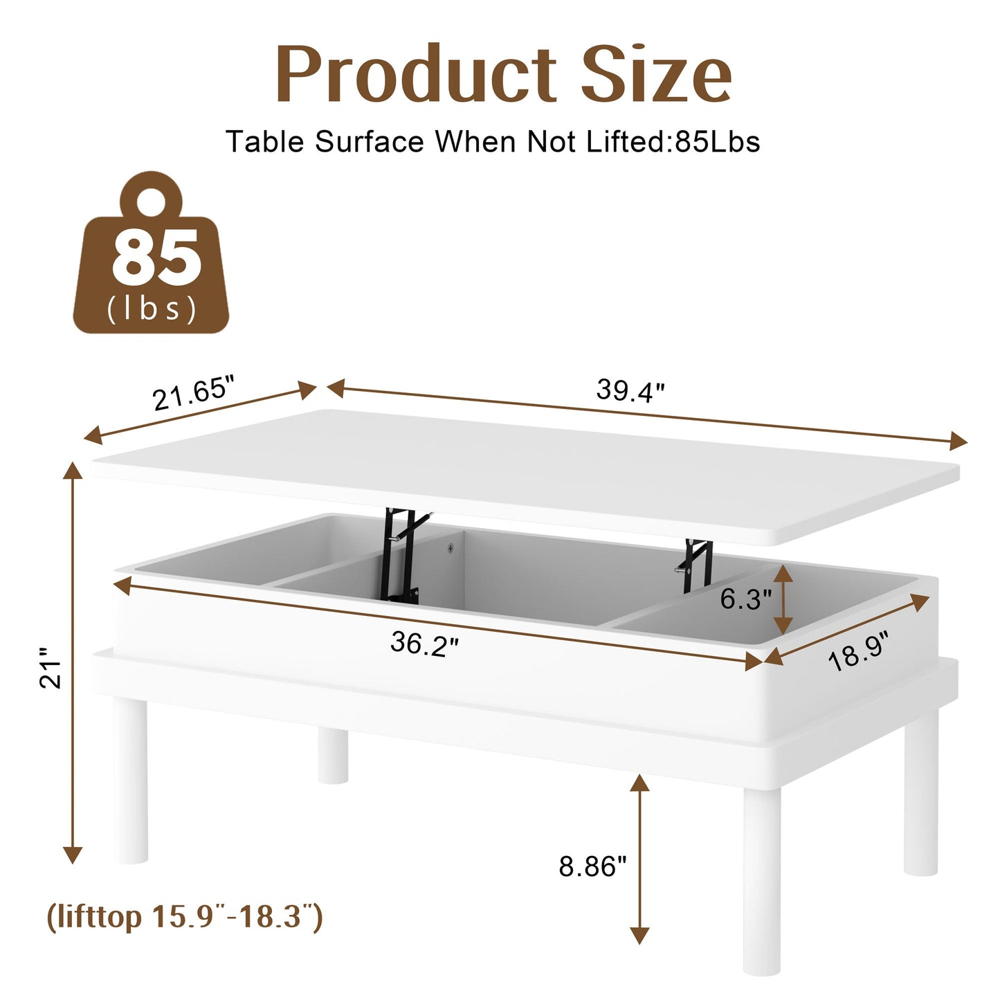 sobaniilo wholesale Wood Lift Top Coffee Table with Hidden Compartment, Rising Tabletop Dining Table