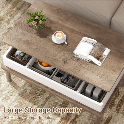 sobaniilo wholesale Wood Lift Top Coffee Table with Hidden Compartment, Rising Tabletop Dining Table