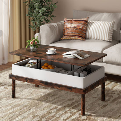 sobaniilo wholesale Wood Lift Top Coffee Table with Hidden Compartment, Rising Tabletop Dining Table