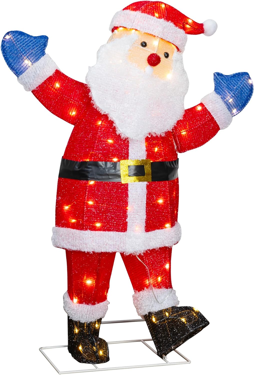 sobaniilowholesale  Christmas Standing Santa Claus 3D Super Large Lighted Holiday Displays Family Set