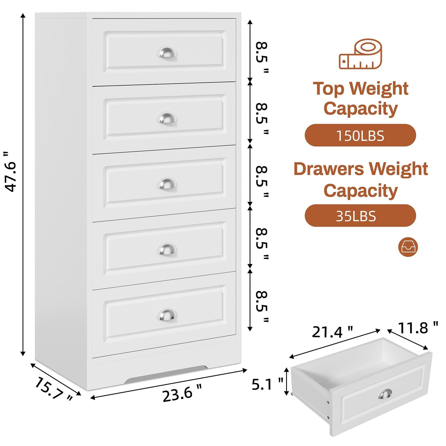 sobaniilo wholesale 5 Drawers Dresser for Bedroom