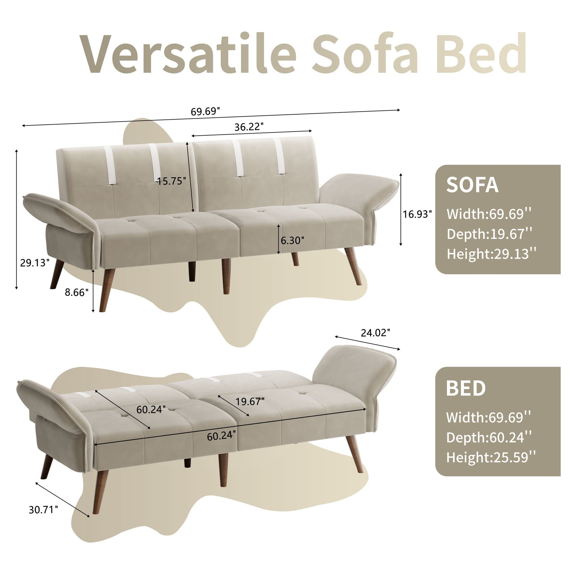 sobaniilowholesale Velvet Loveseat Sofa Couch Sofa cama for Apartments (7346697994416)