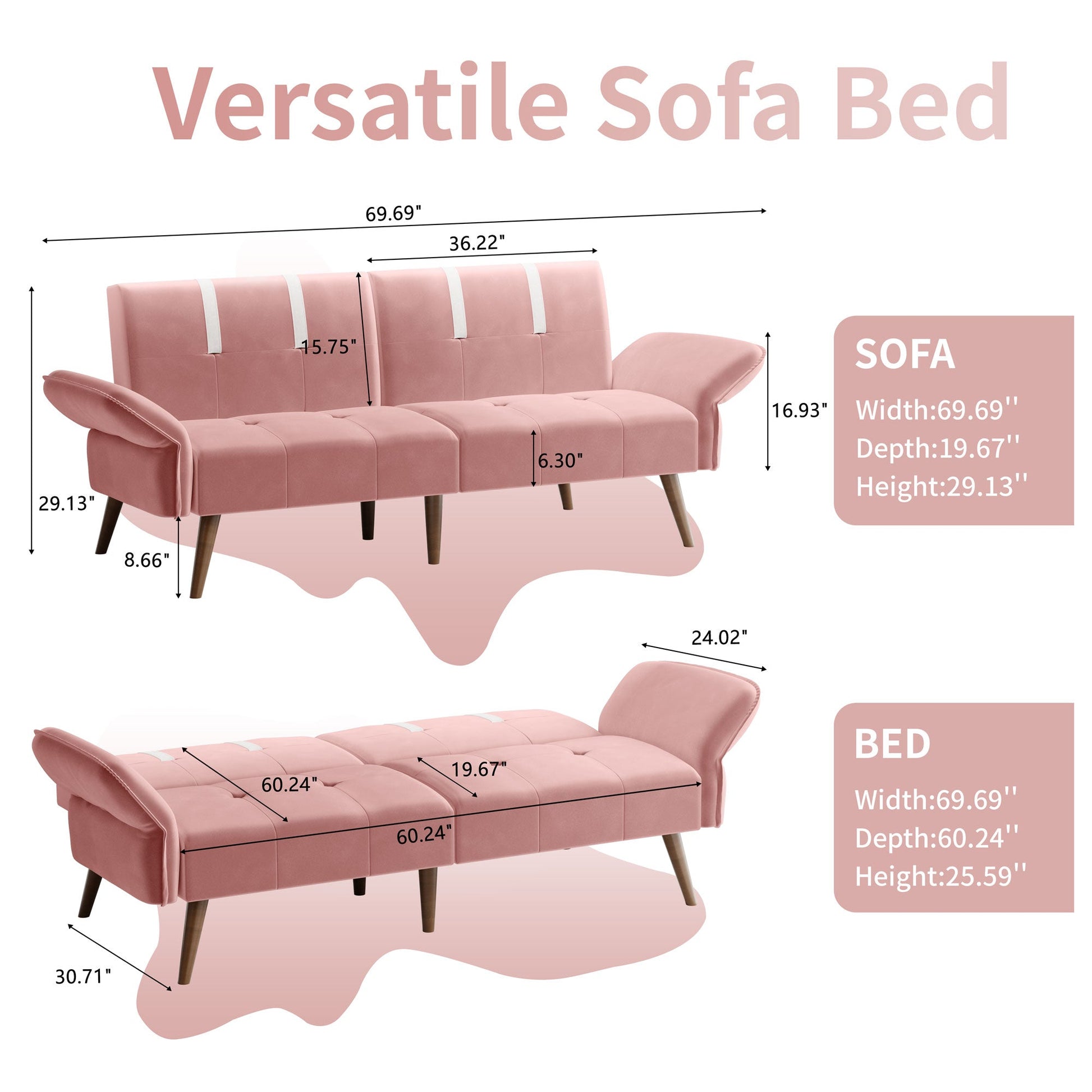 sobaniilowholesale Velvet Loveseat Sofa Couch Sofa cama for Apartments (7346697994416)