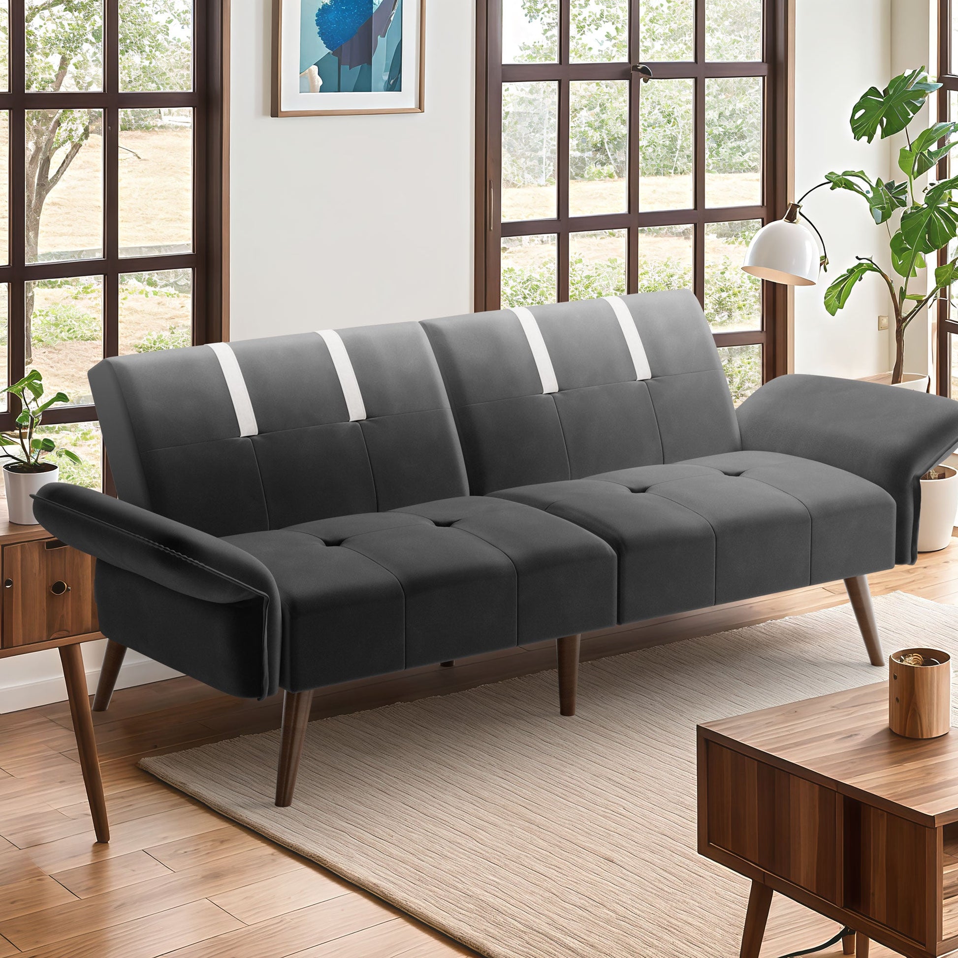 sobaniilowholesale Velvet Loveseat Sofa Couch Sofa cama for Apartments (7346697994416)