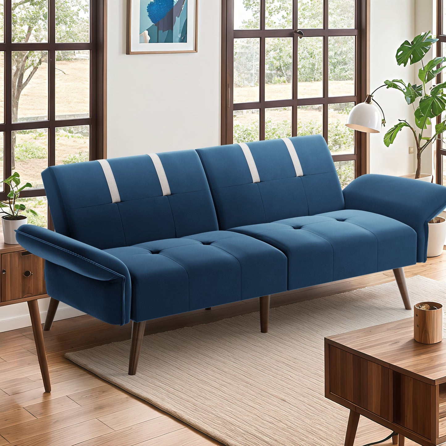 sobaniilowholesale Velvet Loveseat Sofa Couch Sofa cama for Apartments (7346697994416)