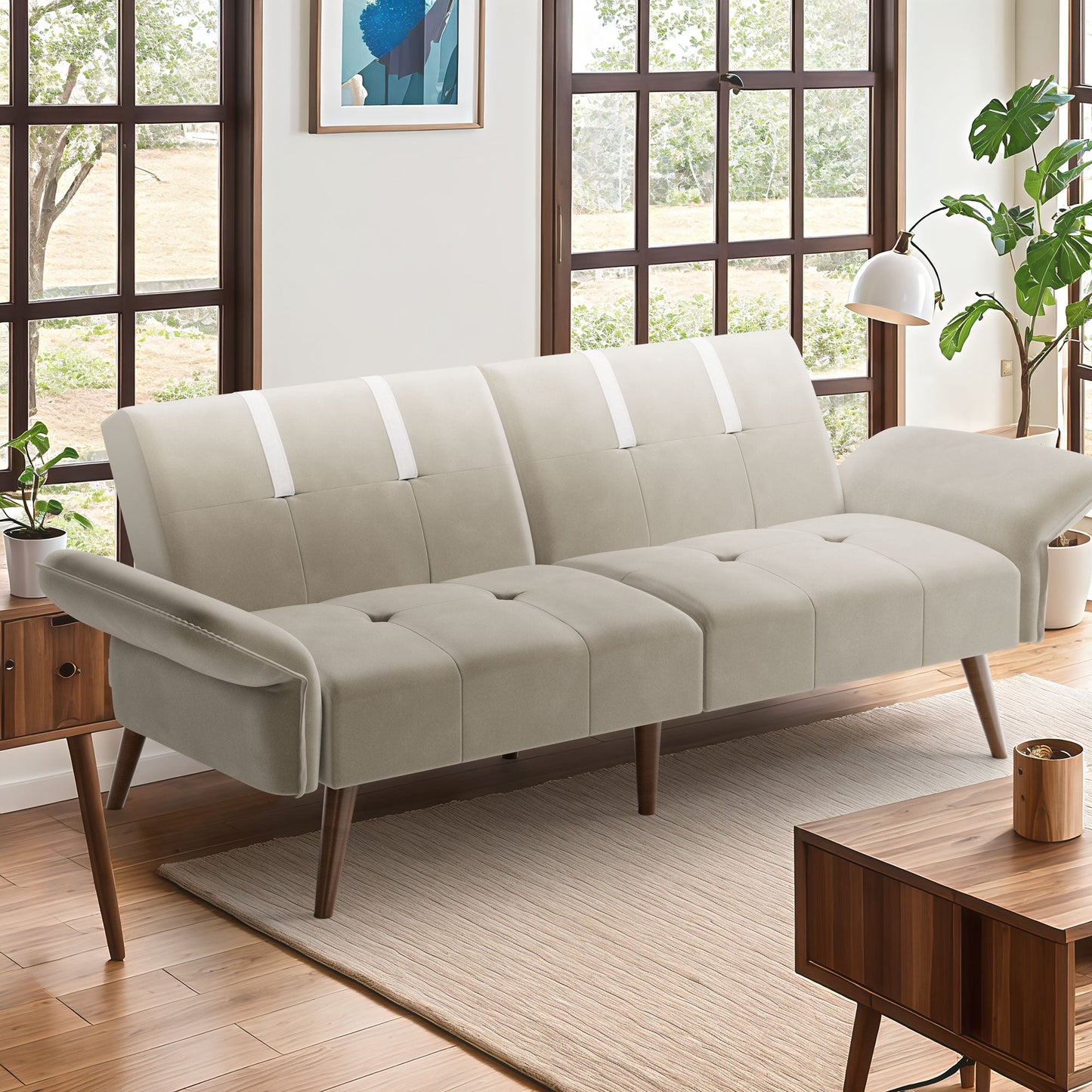 sobaniilowholesale Velvet Loveseat Sofa Couch Sofa cama for Apartments (7346697994416)