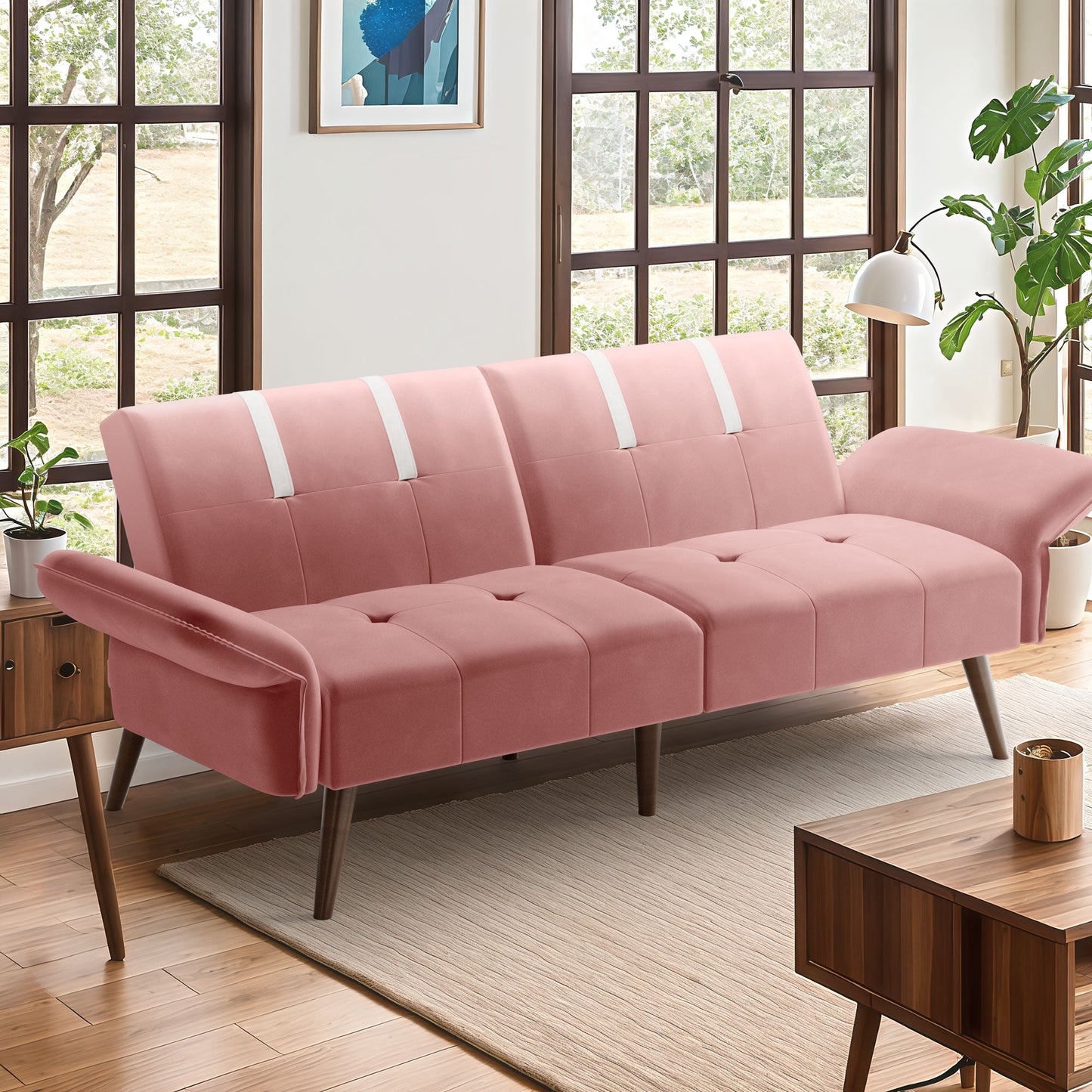 sobaniilowholesale Velvet Loveseat Sofa Couch Sofa cama for Apartments (7346697994416)