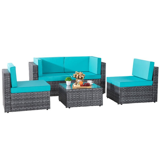 sobaniilowholesale Patio Furniture 5 Pieces Outdoor Sectional Sofas