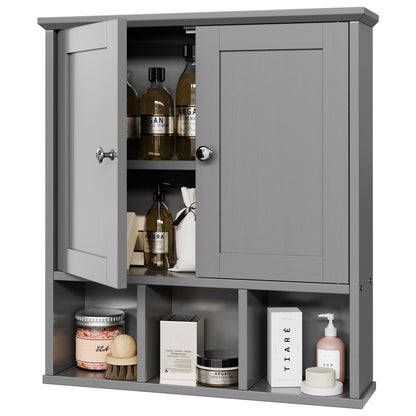 sobaniilowholesale Bathroom Wall Cabinet with 2 Door &Adjustable Shelves