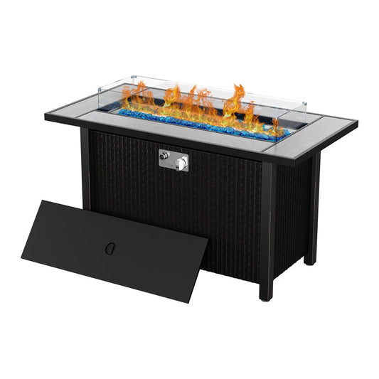 sobaniilowholesale 45" Propane Fire Pit Table 50,000 BTU Steel Gas Fire Pit (7289552863408)