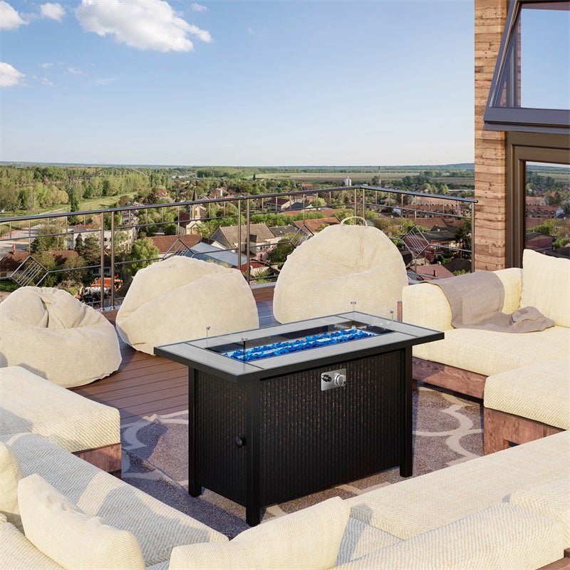 sobaniilowholesale 45" Propane Fire Pit Table 50,000 BTU Steel Gas Fire Pit (7289552863408)