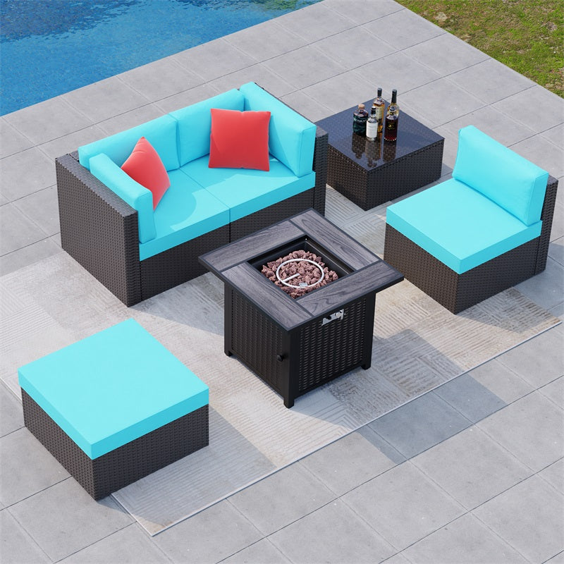 sobaniilowholesale 50,000 BTU Patio Metal Gas Square Fire Pit Table (7289552666800)